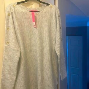 Lilly Pulitzer light grey sweater nwt